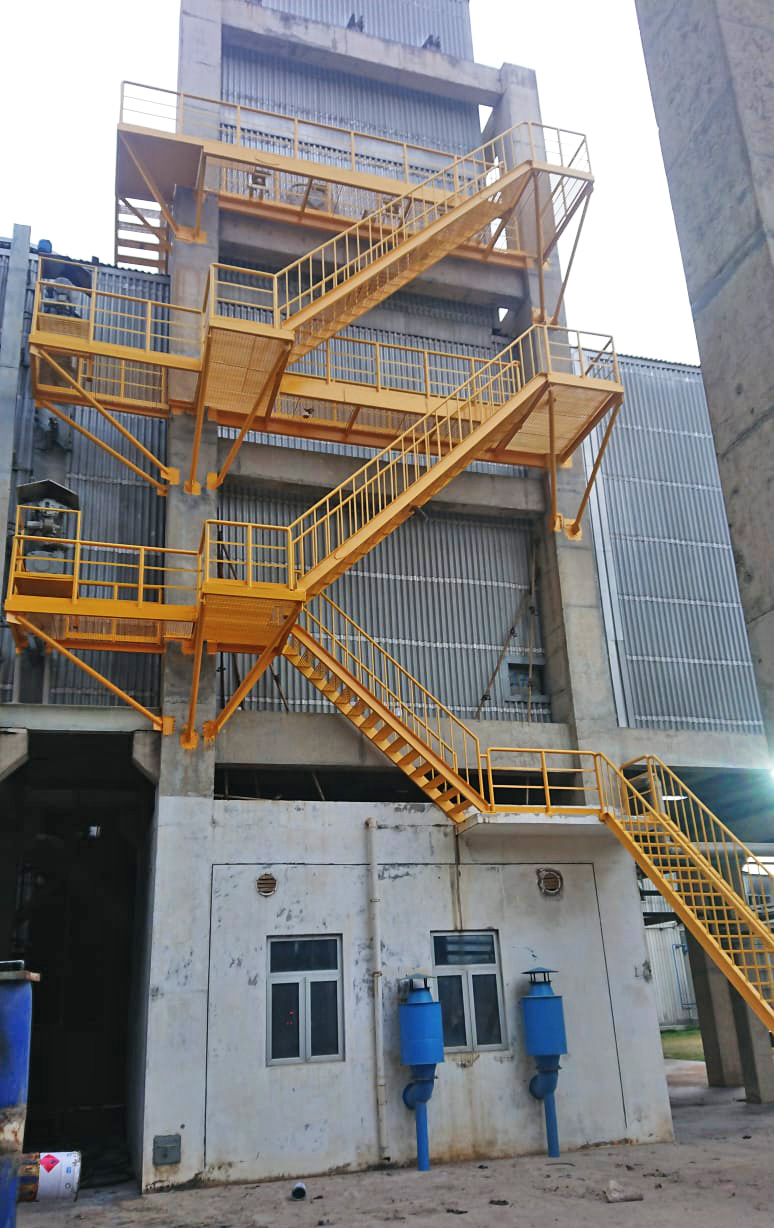 Structural steel frame installation